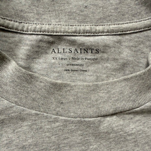 All Saints Underground Oversized Crew Neck T-Shirt - Picture 5 of 8